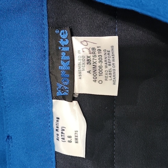 Workrite FR Royal Blue Flame Resistant 7.5 oz Nomex Work Pants Size 38×29 - Picture 2 of 5